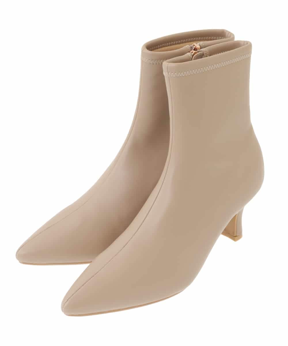 KS6AV21064 a.v.v(アー・ヴェ・ヴェ) ポインテッドトゥストレッチブーツ ベージュ