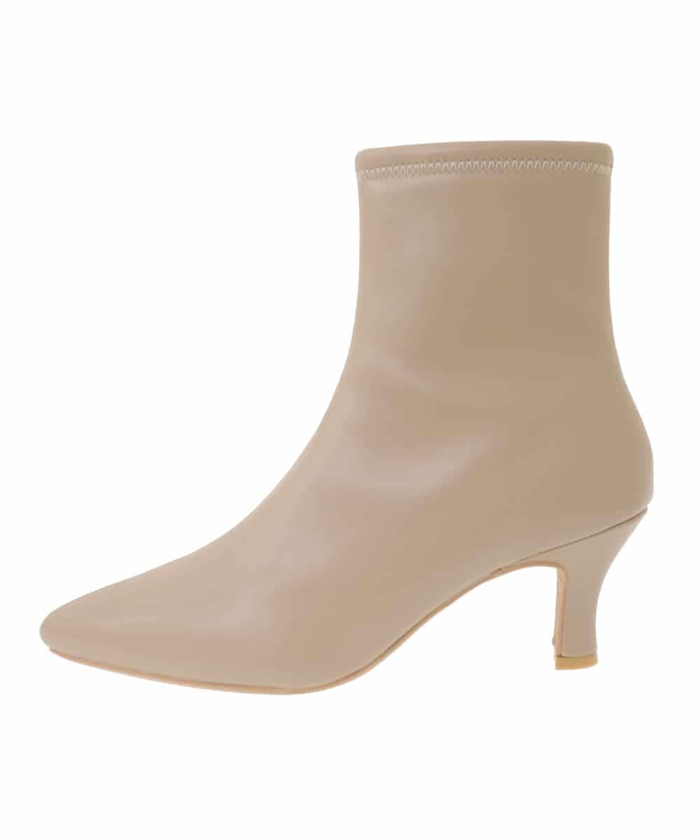 KS6AV21064 a.v.v(アー・ヴェ・ヴェ) ポインテッドトゥストレッチブーツ ベージュ