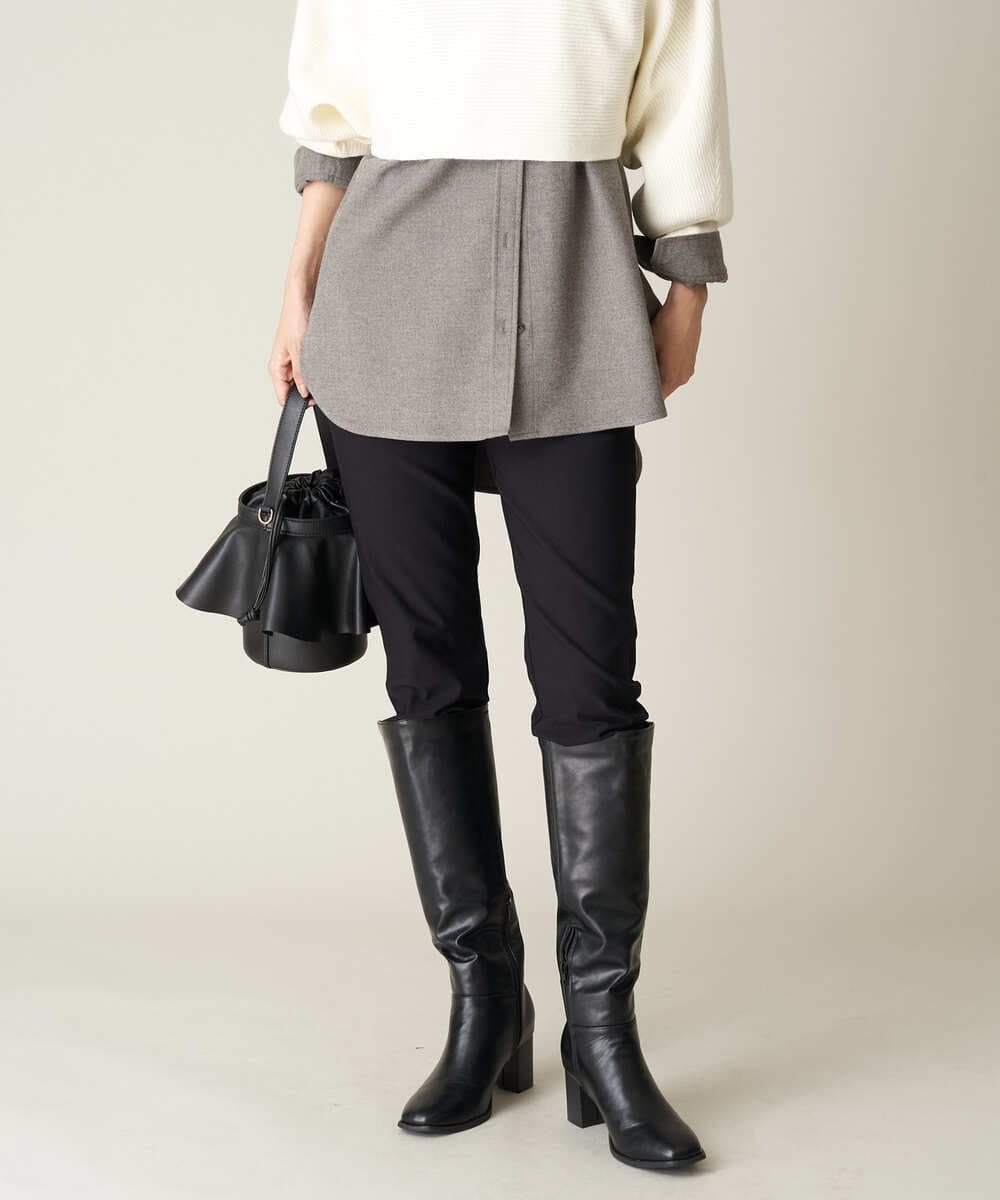 KS6AV31079 a.v.v(アー・ヴェ・ヴェ) バックストレッチロングブーツ ブラック