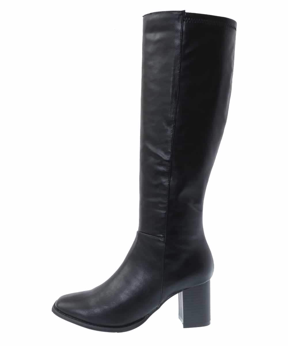 KS6AV31079 a.v.v(アー・ヴェ・ヴェ) バックストレッチロングブーツ ブラック