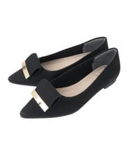 KS6GD02059 a.v.v(アー・ヴェ・ヴェ) バックル付きローカットパンプス アイボリー