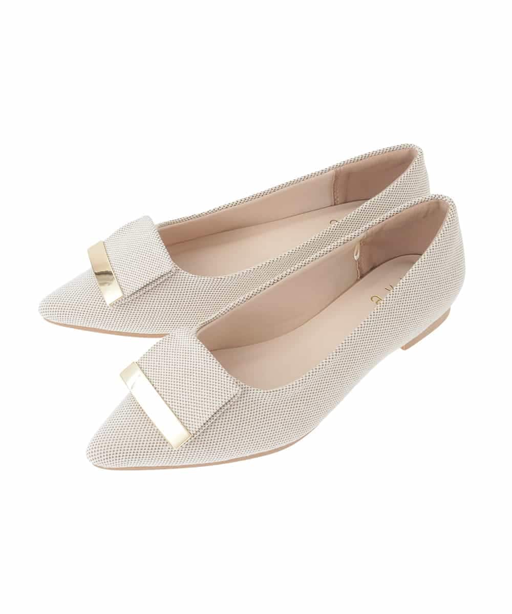 KS6GD02059 a.v.v(アー・ヴェ・ヴェ) バックル付きローカットパンプス アイボリー