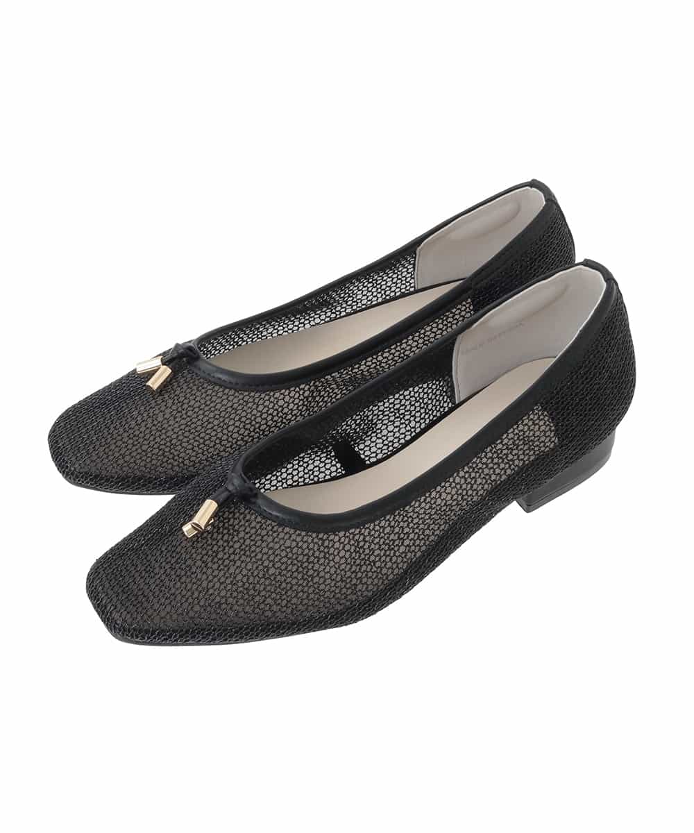 KS6GD05059 a.v.v(アー・ヴェ・ヴェ) メッシュパンプス ブラック