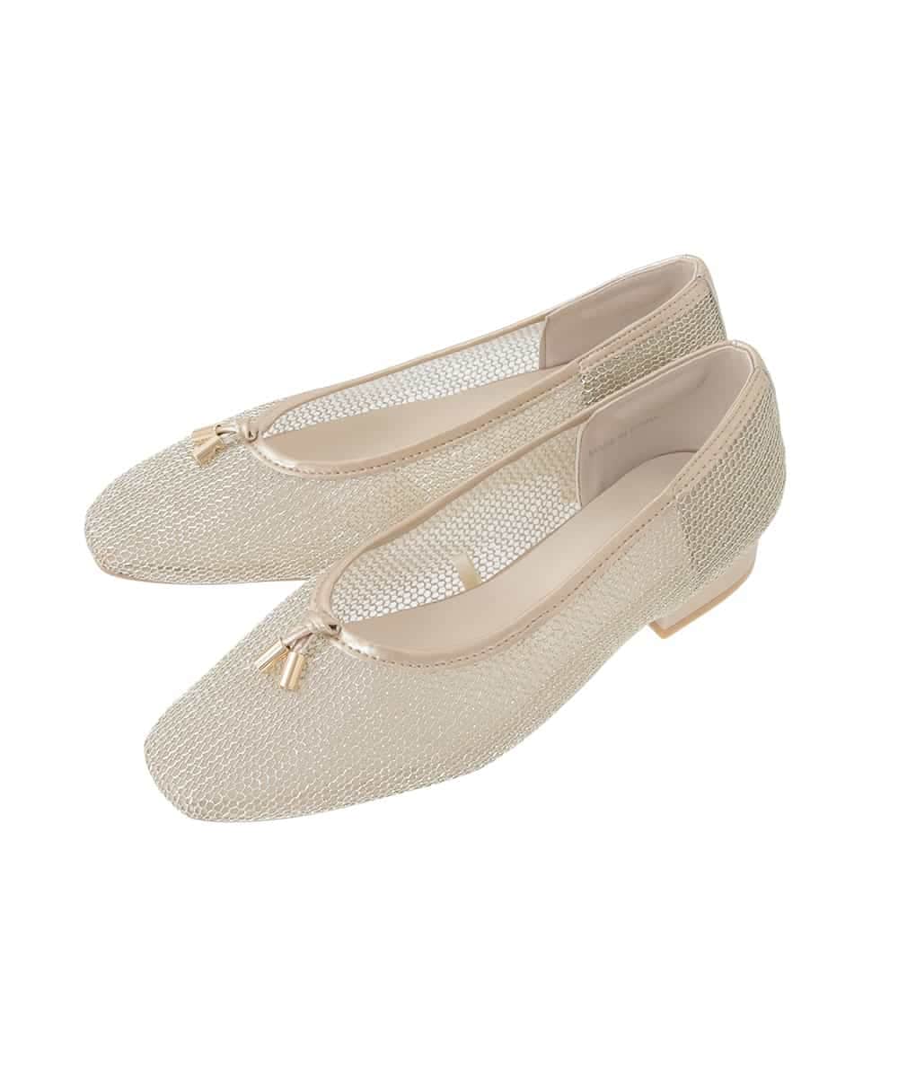 KS6GD05059 a.v.v(アー・ヴェ・ヴェ) メッシュパンプス ゴールド