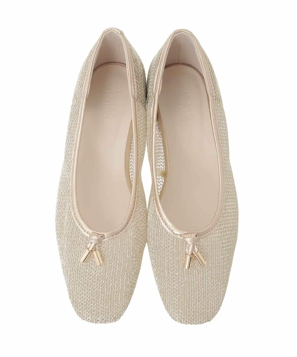 KS6GD05059 a.v.v(アー・ヴェ・ヴェ) メッシュパンプス ゴールド