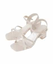 KS6GD07059 a.v.v(アー・ヴェ・ヴェ) クロスストラップサンダル アイボリー