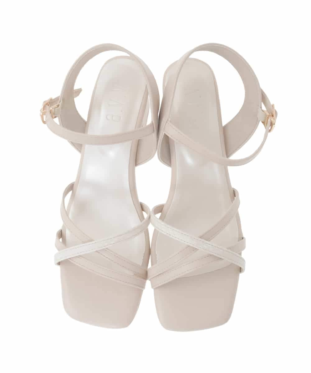 KS6GD07059 a.v.v(アー・ヴェ・ヴェ) クロスストラップサンダル アイボリー