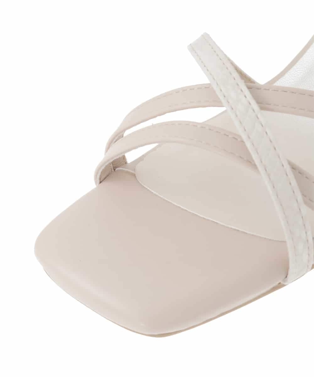 KS6GD07059 a.v.v(アー・ヴェ・ヴェ) クロスストラップサンダル アイボリー