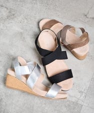 KS6GD10049 a.v.v(アー・ヴェ・ヴェ) クロスゴムサンダル ブラック