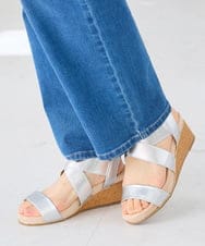 KS6GD10049 a.v.v(アー・ヴェ・ヴェ) クロスゴムサンダル シルバー