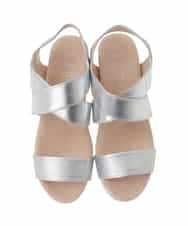 KS6GD10049 a.v.v(アー・ヴェ・ヴェ) クロスゴムサンダル シルバー