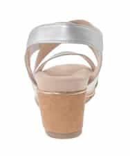 KS6GD10049 a.v.v(アー・ヴェ・ヴェ) クロスゴムサンダル シルバー