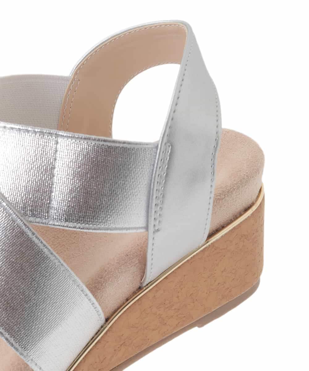 KS6GD10049 a.v.v(アー・ヴェ・ヴェ) クロスゴムサンダル シルバー