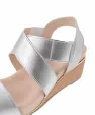 KS6GD10049 a.v.v(アー・ヴェ・ヴェ) クロスゴムサンダル シルバー