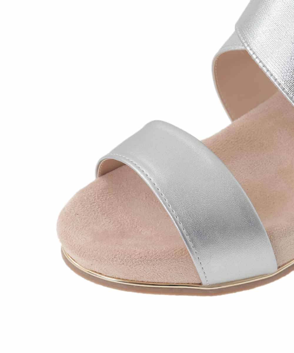 KS6GD10049 a.v.v(アー・ヴェ・ヴェ) クロスゴムサンダル シルバー