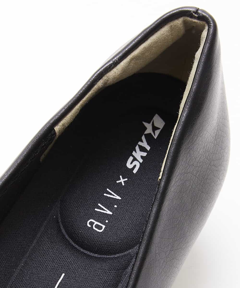 KS6GG46049 a.v.v(アー・ヴェ・ヴェ) a.v.v ×SKYMARKコラボパンプス ブラック