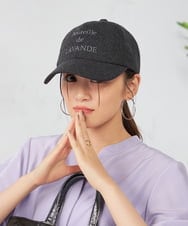 KS7AD01029 a.v.v(アー・ヴェ・ヴェ) 刺繍ロゴフランネルキャップ ダークグレー