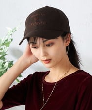 KS7AD01029 a.v.v(アー・ヴェ・ヴェ) 刺繍ロゴフランネルキャップ ダークグレー