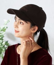 KS7AD01029 a.v.v(アー・ヴェ・ヴェ) 刺繍ロゴフランネルキャップ ダークグレー