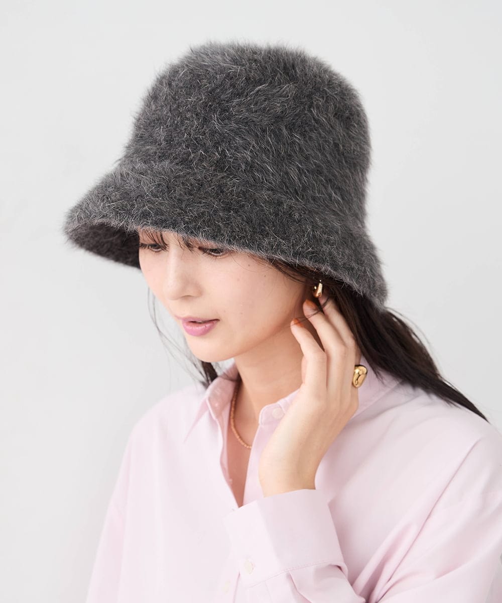 KS7AD02034 a.v.v(アー・ヴェ・ヴェ) シャギーニットバケハ ダークグレー