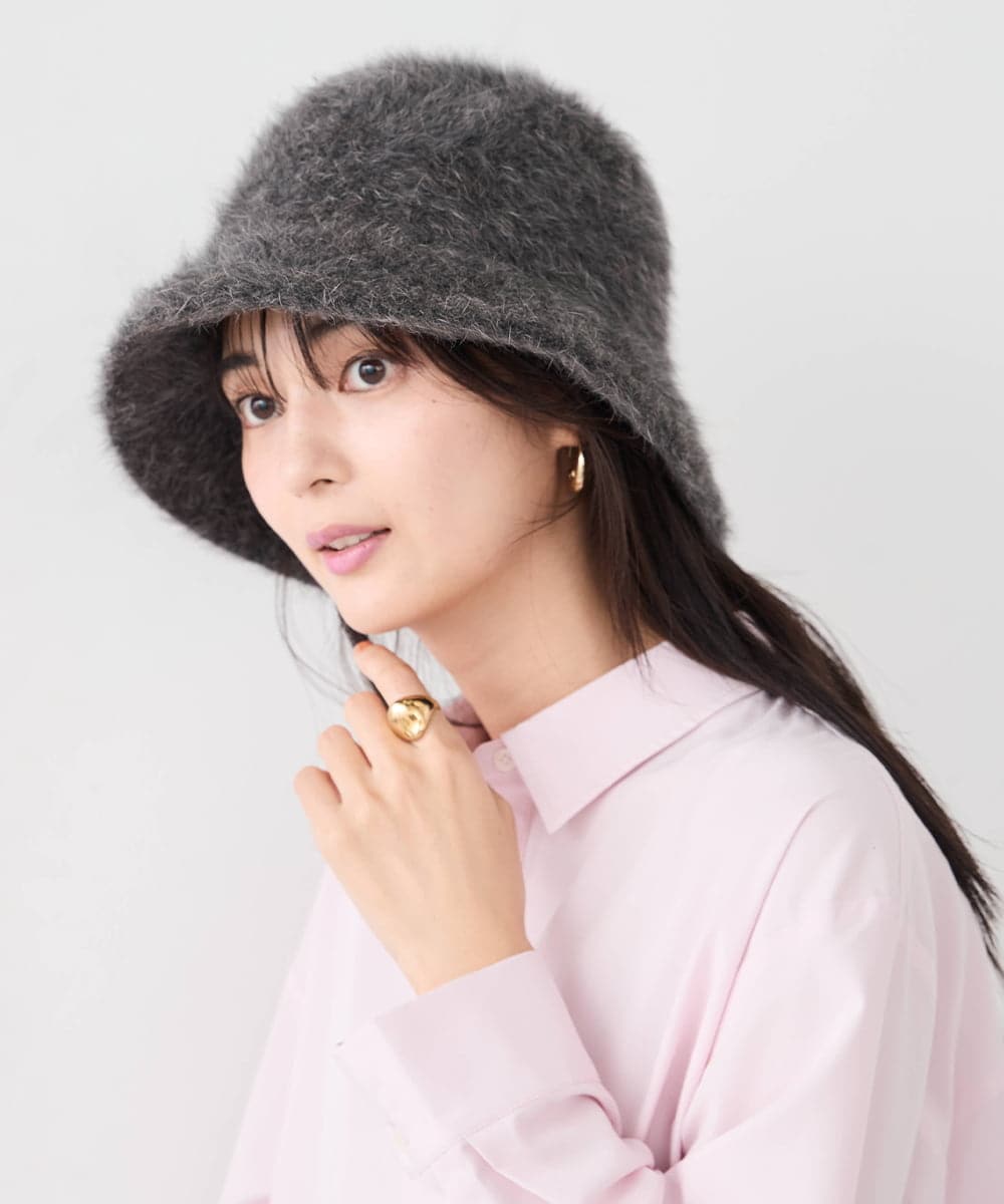 KS7AD02034 a.v.v(アー・ヴェ・ヴェ) シャギーニットバケハ ダークグレー