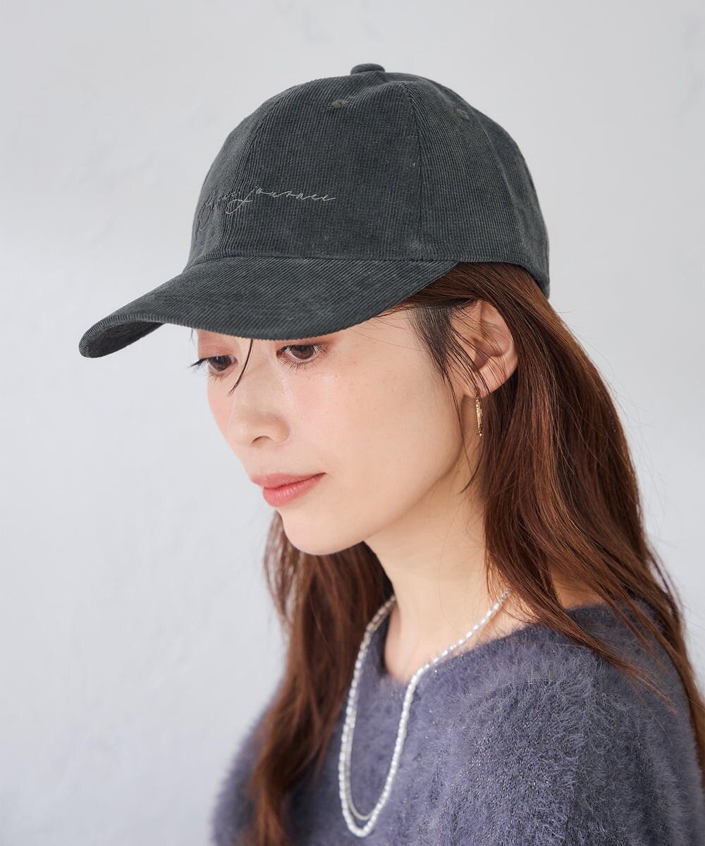 KS7AG01029 a.v.v(アー・ヴェ・ヴェ) コーデュロイロゴキャップ カーキ