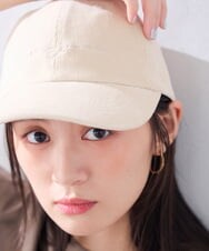 KS7AG01029 a.v.v(アー・ヴェ・ヴェ) コーデュロイロゴキャップ アイボリー