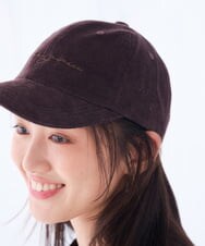 KS7AG01029 a.v.v(アー・ヴェ・ヴェ) コーデュロイロゴキャップ アイボリー
