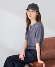 KS7AG01029 a.v.v(アー・ヴェ・ヴェ) コーデュロイロゴキャップ アイボリー