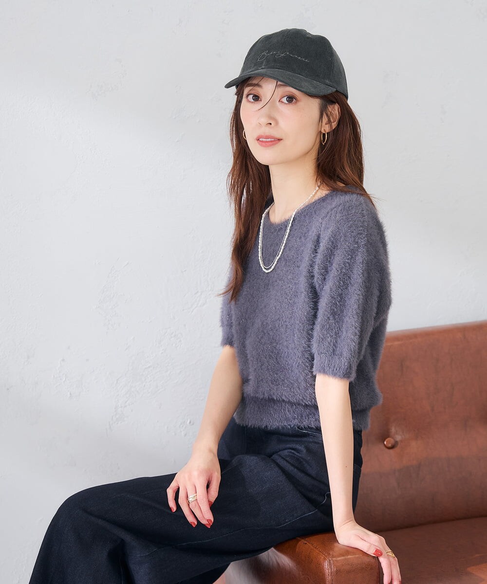 KS7AG01029 a.v.v(アー・ヴェ・ヴェ) コーデュロイロゴキャップ アイボリー