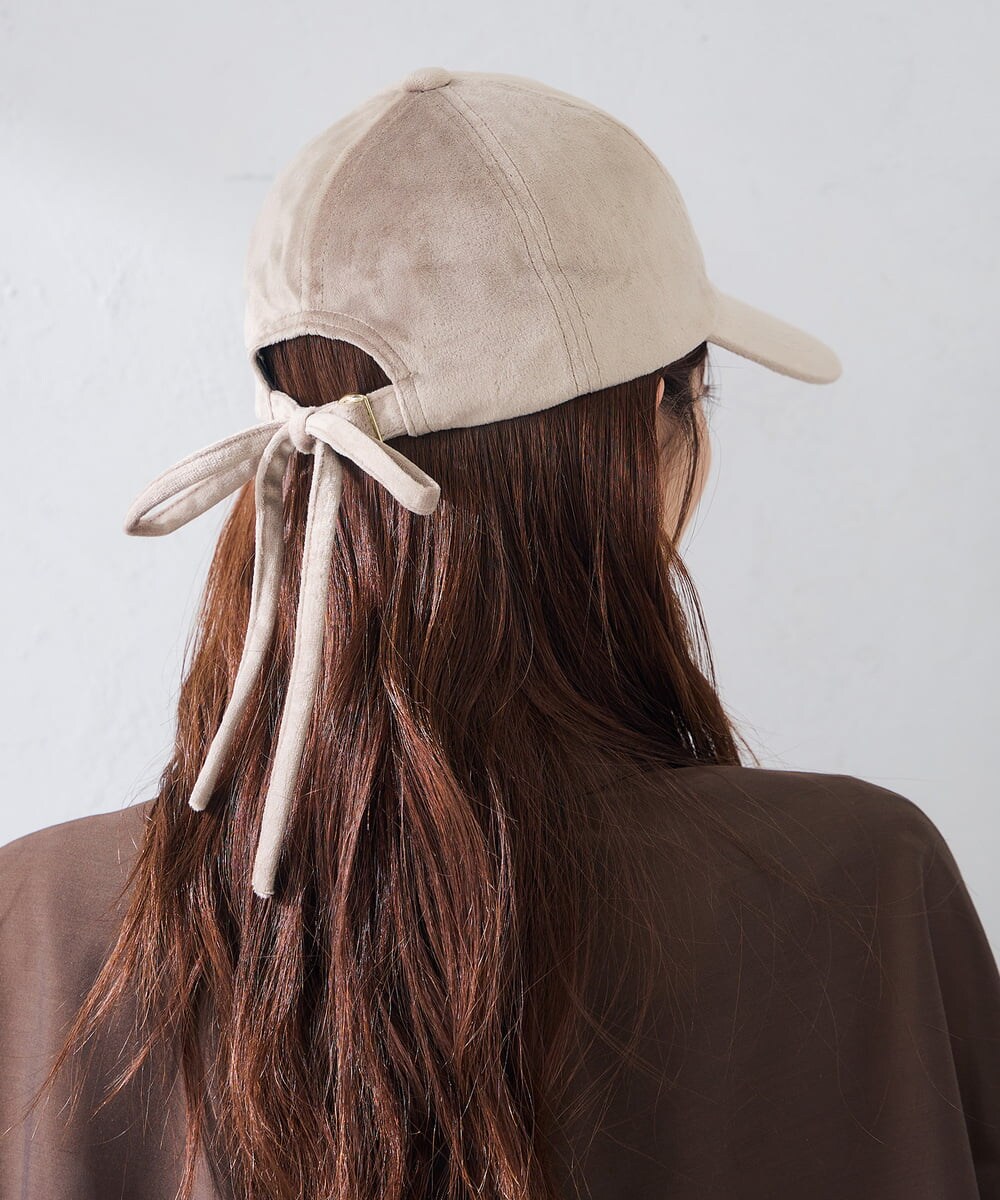KS7AG02029 a.v.v(アー・ヴェ・ヴェ) 2WAY バックリボンキャップ ネイビー