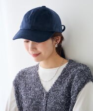 KS7AG02029 a.v.v(アー・ヴェ・ヴェ) 2WAY バックリボンキャップ ネイビー
