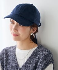 KS7AG02029 a.v.v(アー・ヴェ・ヴェ) 2WAY バックリボンキャップ ネイビー