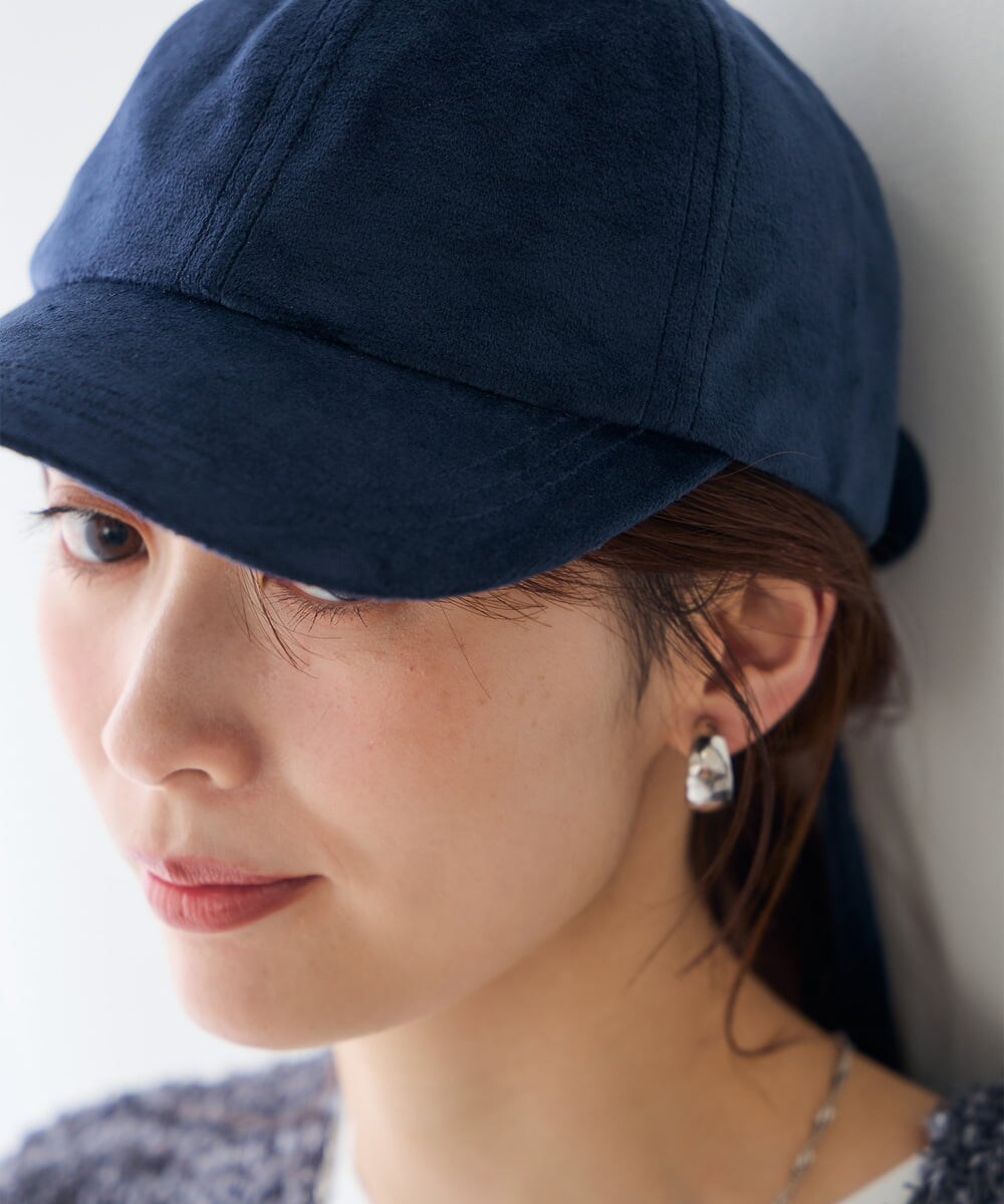 KS7AG02029 a.v.v(アー・ヴェ・ヴェ) 2WAY バックリボンキャップ ネイビー