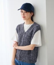 KS7AG02029 a.v.v(アー・ヴェ・ヴェ) 2WAY バックリボンキャップ ネイビー