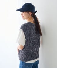 KS7AG02029 a.v.v(アー・ヴェ・ヴェ) 2WAY バックリボンキャップ ネイビー