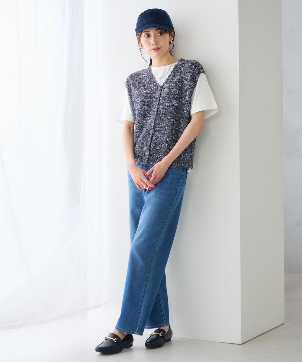 KS7AG02029 a.v.v(アー・ヴェ・ヴェ) 2WAY バックリボンキャップ ネイビー