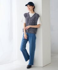 KS7AG02029 a.v.v(アー・ヴェ・ヴェ) 2WAY バックリボンキャップ ネイビー