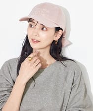 KS7GA01029 a.v.v(アー・ヴェ・ヴェ) 麻リボンキャップ ピンク