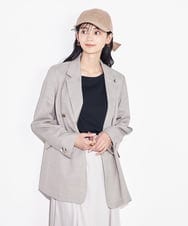 KS7GA01029 a.v.v(アー・ヴェ・ヴェ) 麻リボンキャップ ピンク
