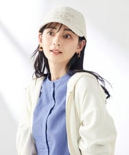KS7GA01029 a.v.v(アー・ヴェ・ヴェ) 麻リボンキャップ アイボリー