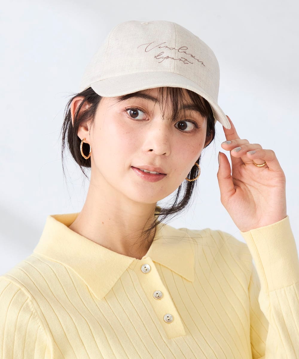 KS7GD02029 a.v.v(アー・ヴェ・ヴェ) リネンキャップ アイボリー