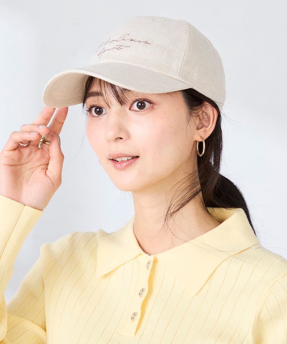 KS7GD02029 a.v.v(アー・ヴェ・ヴェ) リネンキャップ アイボリー