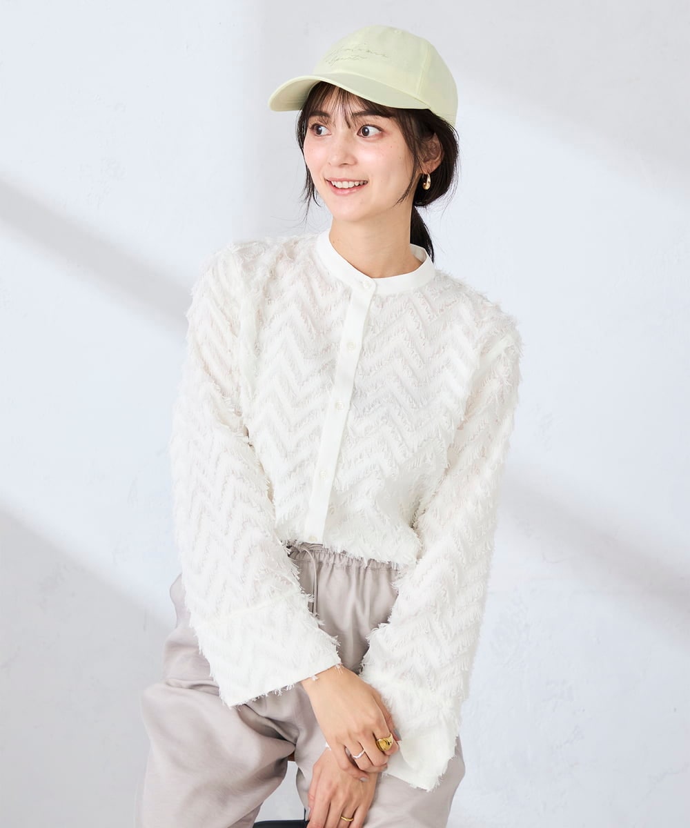 KS7GD02029 a.v.v(アー・ヴェ・ヴェ) リネンキャップ アイボリー