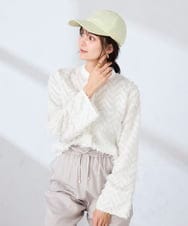 KS7GD02029 a.v.v(アー・ヴェ・ヴェ) リネンキャップ アイボリー