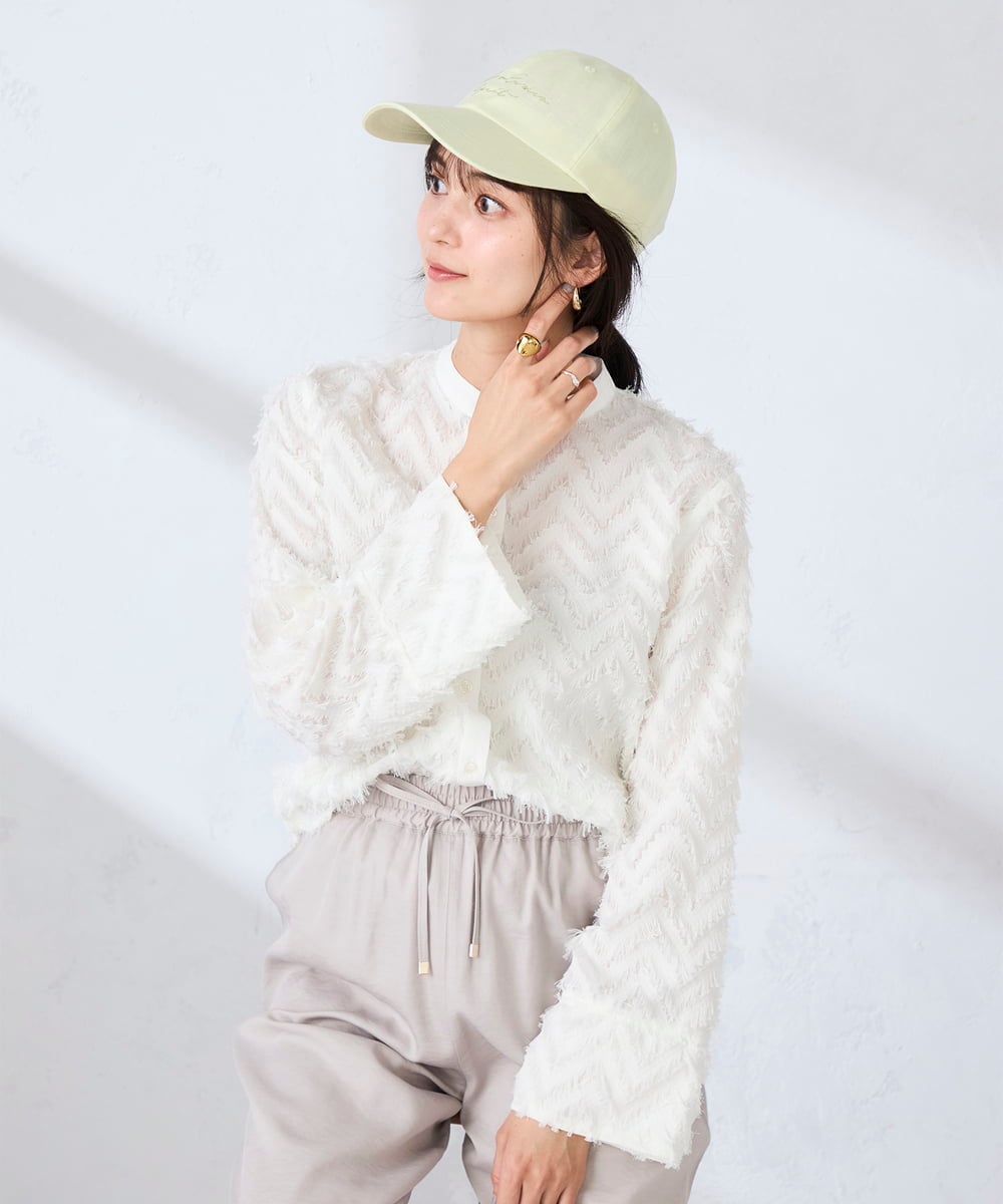 KS7GD02029 a.v.v(アー・ヴェ・ヴェ) リネンキャップ アイボリー