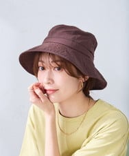 KS7GD04029 a.v.v(アー・ヴェ・ヴェ) 日よけ付きUVハット ブラウン