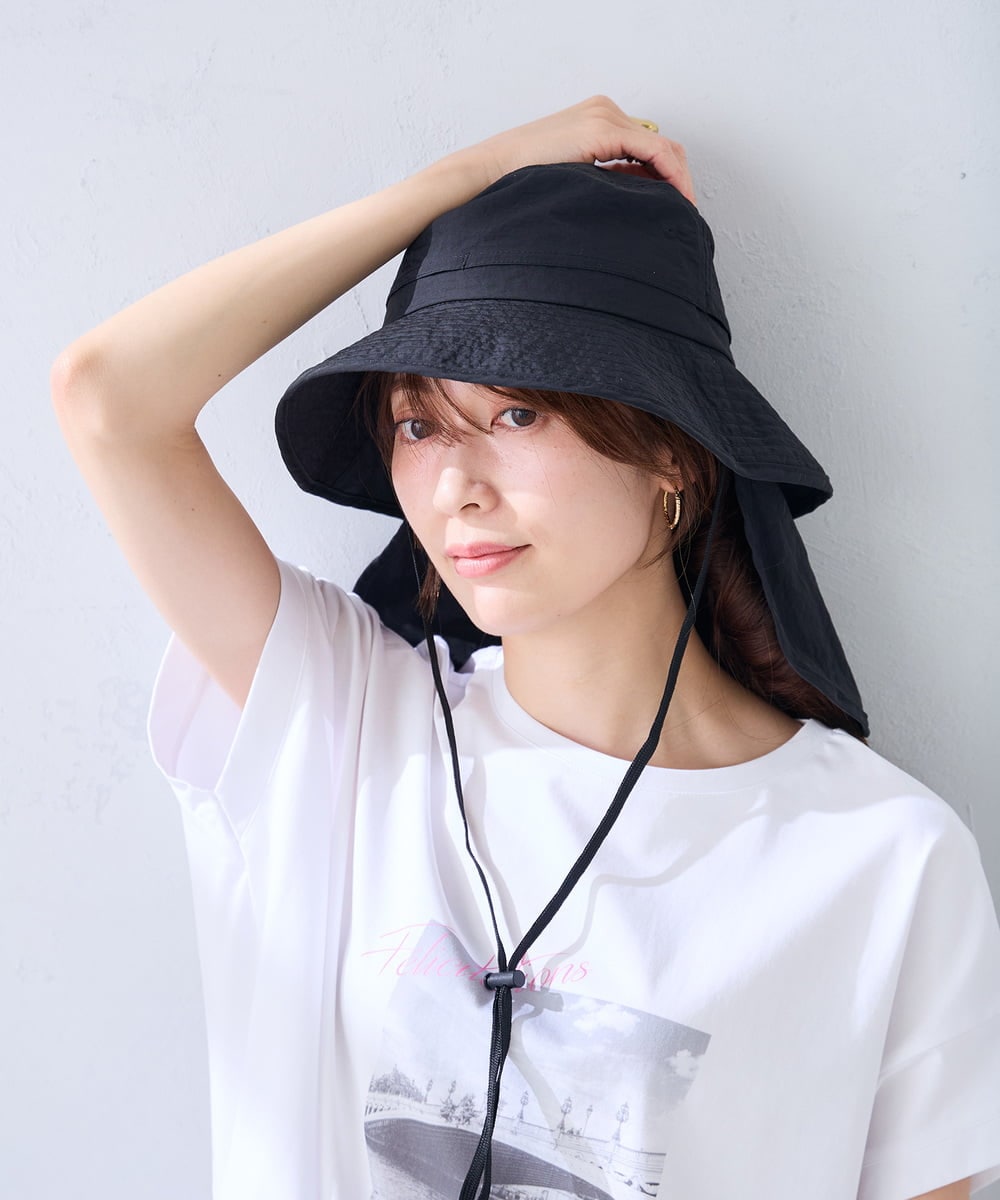 KS7GD04029 a.v.v(アー・ヴェ・ヴェ) 日よけ付きUVハット ブラウン