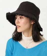 KS7GS21034 a.v.v(アー・ヴェ・ヴェ) フリンジバケットハット ブラック