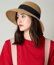 KS7GV30029 a.v.v(アー・ヴェ・ヴェ) 【洗える】リボンブレードハット ブラウン